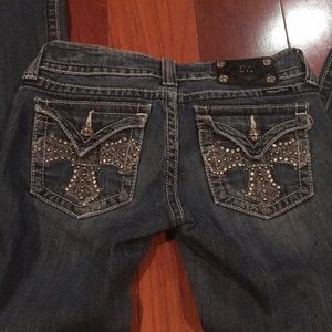 Miss Me jeans with slight wear